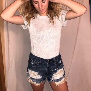 American Eagle Distressed jean shorts